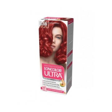 Vopsea de Par Permanenta Loncolor Ultra 8.66 Rosu Intens Deschis, 100 ml