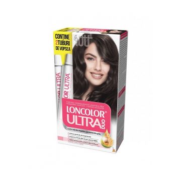 Vopsea de Par Permanenta Loncolor Ultra Max 4 Castaniu Mediu, 200 ml