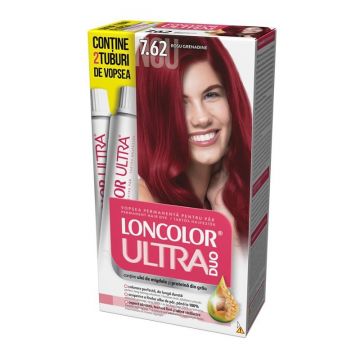 Vopsea de Par Permanenta Loncolor Ultra Max 7.62 Rosu Grenadine, 200 ml