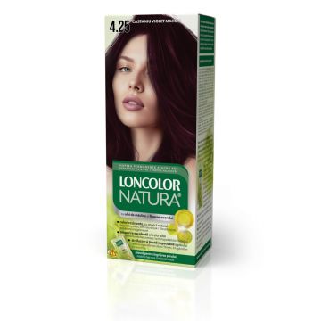 Vopsea de par permanenta Natura Nr. 4.25, 110ml, Loncolor