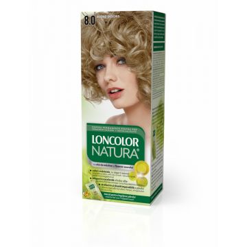 Vopsea de par permanenta Natura Nr. 8.0, 110ml, Loncolor