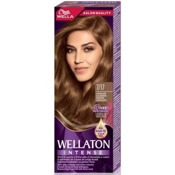 Vopsea de Par Permanenta Wellaton, 7/17 Ciocolata Glazurata, 110 ml