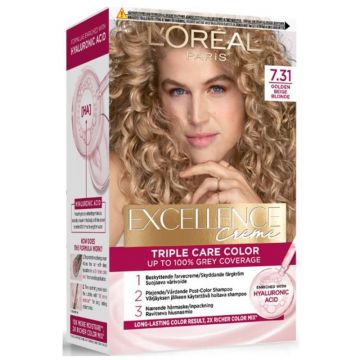Vopsea Permanenta cu Amoniac, 7.31 Blond Caramel, L'Oreal Paris Excellence Creme