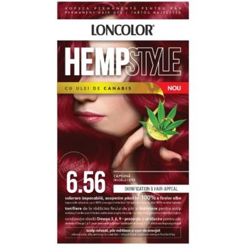 Vopsea Permanenta pentru Par Loncolor HempStyle, 6.56 Capsuna, 100 ml