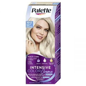 Decolorant de Par Permanent - Schwarzkopf Palette Intensive Color Creme Lightener Permanent, nuanta 10-2 (A10) Blond Ultra Cenusiu