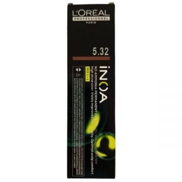Vopsea de Par Demi-permanenta L'Oreal Professionnel Inoa 5.32 Light Golden Iridescent Brown, 60 ml