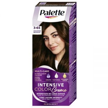 Vopsea de Par Permanenta - Schwarzkopf Palette Intensive Color Creme Long-Lasting Intensity Permanent, nuanta 3-65 (W2) Ciocolatiu Inchis
