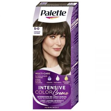 Vopsea de Par Permanenta - Schwarzkopf Palette Intensive Color Creme Long-Lasting Intensity Permanent, nuanta 5-0 (N4) Saten Deschis
