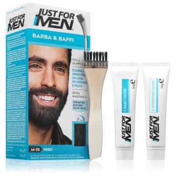 Just for Men Men Moustache & Beard vopsea pentru barbă pentru acoperirea firelor albe