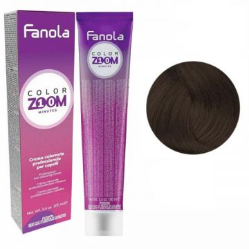 Vopsea Crema Permanenta - Fanola Color Zoom 10 Minutes, nuanta 6.71 Cold Dark Brown Blonde, 100 ml