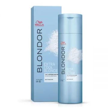 Decolorant 2 in 1 - Wella Professionals Blondor Extra Cool Blonde 2 in 1 Lightener & Toner, 150 g