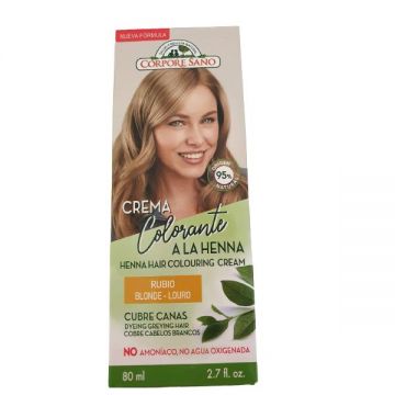 Vopsea Crema Henna Semipermanenta Blond Corpore Sano, 60ml Vopsea Crema Henna Semipermanenta Blond Corpore Sano, 60ml