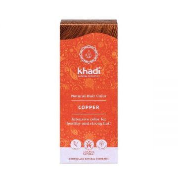 Vopsea Naturala Henna Cupru Khadi, 100 g
