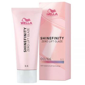 Vopsea Translucida Demipermanenta - Wella Professionals Shinefinity Zero Lift Glaze, nuanta 00/66 Violet Booster, 60 ml
