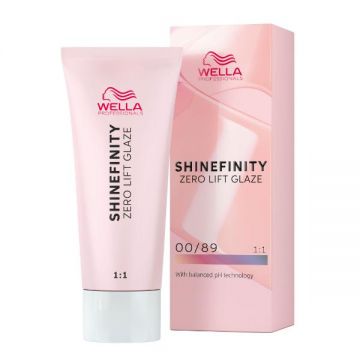 Vopsea Translucida Demipermanenta - Wella Professionals Shinefinity Zero Lift Glaze, nuanta 00/89 Blue Booster, 60 ml