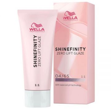 Vopsea Translucida Demipermanenta - Wella Professionals Shinefinity Zero Lift Glaze, nuanta 04/65 Deep Cherry, 60 ml