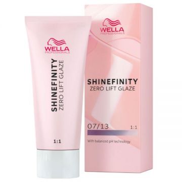 Vopsea Translucida Demipermanenta - Wella Professionals Shinefinity Zero Lift Glaze, nuanta 07/13 Toffee Cream, 60 ml