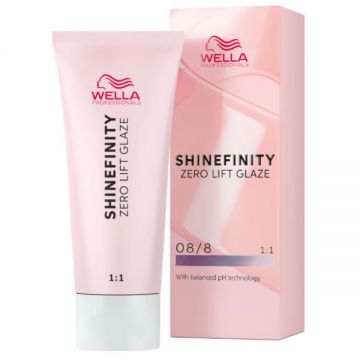 Vopsea Translucida Demipermanenta - Wella Professionals Shinefinity Zero Lift Glaze, nuanta 08/8 Blue Pearl, 60 ml