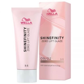 Vopsea Translucida Demipermanenta - Wella Professionals Shinefinity Zero Lift Glaze, nuanta 09/02 Soft Sage, 60 ml