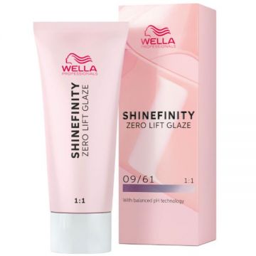Vopsea Translucida Demipermanenta - Wella Professionals Shinefinity Zero Lift Glaze, nuanta 09/61 Iced Platinum, 60 ml