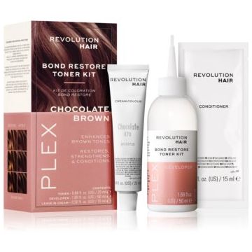 Revolution Haircare Plex Bond Restore Kit set pentru a evidentia culoarea parului