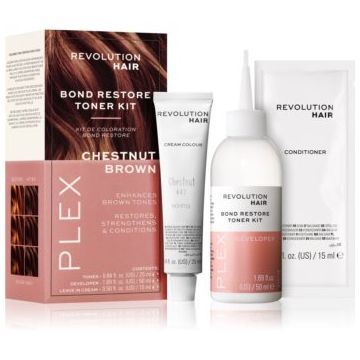 Revolution Haircare Plex Bond Restore Kit set pentru a evidentia culoarea parului