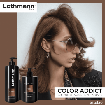 Sampon nuantator pentru par nuante maro Brown Addict Lothmann, 500 ml Sampon nuantator pentru par nuante maro Brown Addict Lothmann, 500 ml