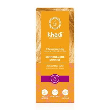 Vopsea de par naturala, BLOND SUNRISE, 100gr, Khadi