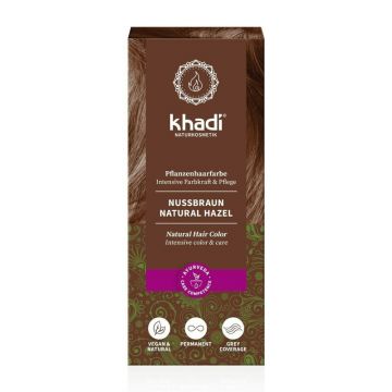 Vopsea de par naturala, SATEN NUCA, 100gr, Khadi