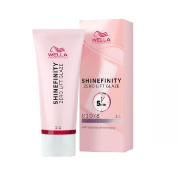 Vopsea Translucida Demipermanenta - Wella Professionals Shinefinity Zero Lift Glaze, nuanta 010/8 Opal Flash, 60 ml
